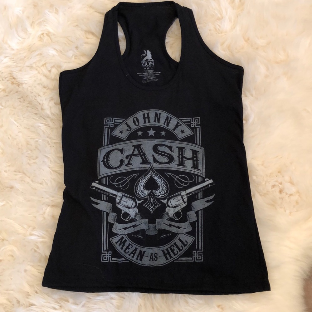 Johnny Cash razor back tank top